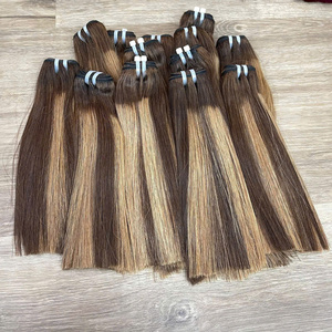 raw hair vendor vietnam bone straight color human hair extensions double drawn weft hair <b>piano</b> Color - Product Image 1