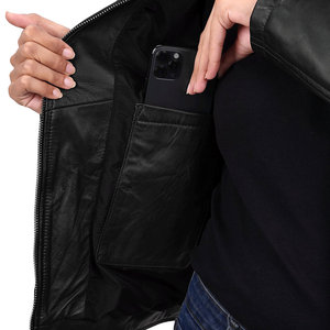 Chaqueta de Cuero Transpirable para Mujer, con Logotipo Personalizado, Cierre Frontal, Cuello Alto, Múltiples Bolsillos, Mangas Largas, para Uso en Exteriores - Product Image 6