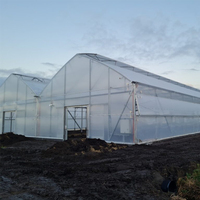 Serre Agricole Complète avec Couverture en Plastique pour Plantes et Légumes d'Extérieur