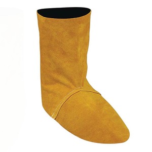 Cowhide Split Leather Welding <b>Shoe</b> Cover/yellow Leather <b>Shoe</b> Cover Welding Spats Flame <b>Heat</b> Abrasion Resistant <b>Shoe</b> Cover - Product Image 3