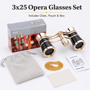 Binoculares Compactos y Portátiles 3x25 de Alta Definición con Lente <span class=keywords><strong>Objetivo</strong></span> de 25 mm y Estabilización de Imagen para Cine, Conciertos y Regalos - Product Image 6