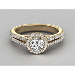 Anillo de Oro de 10K con Diamante Cultivado en Laboratorio, Corte Esmeralda, Diseño Geométrico, Joyería Fina para Compromiso, Platino - Product Image 2
