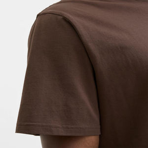 เสื้อยืดผู้ชายคุณภาพสูง ไซส์ใหญ่ ผ้าฝ้ายเนื้อหนา ซักแล้ว สีพื้น เรียบง่าย สไตล์วินเทจ ขายส่ง รับทำโลโก้ตามสั่ง OEM - Product Image 3