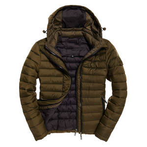 Chaqueta Parka cálida de invierno 2024 para hombre, abrigos acolchados con capucha y cremallera en lona, chaqueta acolchada de moda especial al por mayor - Product Image 4