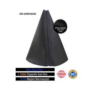 Dacia Sandero in pelle nera con Design speciale blu punto sportivo cambio ghetta DesingONB