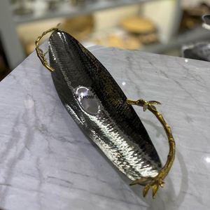 Cuenco con mango de diseñador de flores doradas de Metal de Calidad exclusiva, cuencos para servir alimentos de Metal de nuevo diseño de lujo a precio asequible - Product Image 4