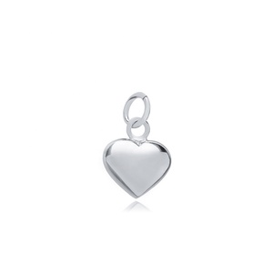 Dainty Plain <b>Heart</b> Design Charm Pendant Shape Wholesale Handmade Turkish 925 Sterling <b>Silver</b> Jewelry - Product Image 5