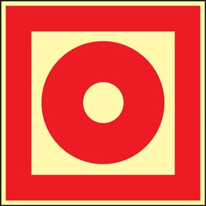 <b>Fire</b> Protection Sign BGV A8 <b>Fire</b> Alarm Foil 148x148 Mm - Product Image 1