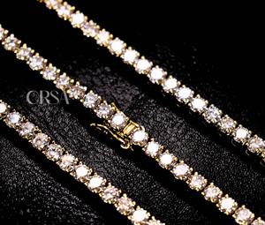 โซ่เพชรคิวบาเพชรมอยส์ซอไนท์สำหรับงานเลี้ยงหรือกิจกรรมและสวมใส่ในชีวิตประจำวัน - Product Image 3