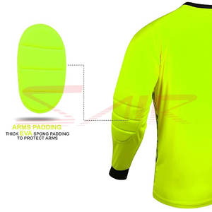 Ensembles de maillots de gardien de but de football à manches longues pour hommes en gros, logo personnalisé, nom de l'équipe, 100% polyester, vêtements de sport confortables - Product Image 5