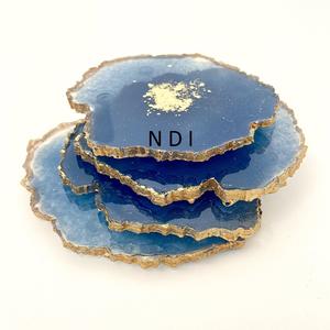 Ensemble de 3 sous-verres à thé de forme personnalisée pour articles de cuisine et de restauration Design fait à la main Sous-verres à thé de finition en résine de style unique - Product Image 5