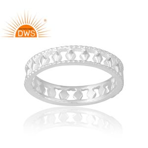 New Stylish Design 925 Sterling Silver Band <b>Ring</b> Custom Design Jewelry for Women Gift for Her Design by <b>Indian</b> Manufacturer - Product Image 1