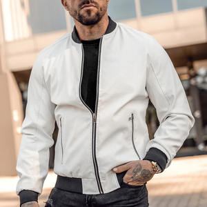 Veste de motard en cuir véritable pour homme, coupe-vent unisexe, logo personnalisé sur le devant, vente en gros - Product Image 1