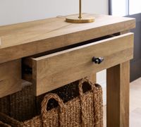 Table console convertible de luxe moderne en bois massif avec incrustations en os, faite à la main et personnalisable, pour salon et appartement