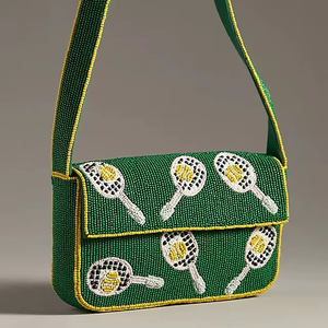 Bolso de hombro con cuentas de algodón multicolor con bordado de cuentas de semillas Estilo clásico Uso de fiesta Diseño único hecho a mano puro - Product Image 1