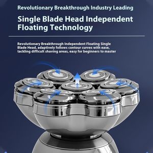 Afeitadora Eléctrica Inalámbrica USB para Hombre, Mini Máquina de Afeitar Rotativa, Recortadora de Vello Nasal y Patillas, Estándar IPX7 - Product Image 5