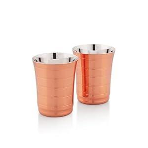 Moderno par de vasos de vidrio de metal Múltiples opciones de acabado para bodas en interiores Restaurantes Fiestas Diseño de hoteles - Product Image 2