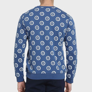 เสื้อสเวตเตอร์คอกลมแขนยาวของผู้ชายเสื้อสเวตเตอร์คอตตอน100% สีพื้นสำหรับฤดูหนาว - Product Image 3