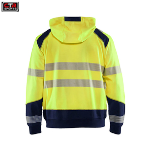 High Quality Orange Fleece Reflective Outdoor Safety Pullover <b>Hoodies</b> Custom Quick Dry Safety Construction <b>Hoodies</b> - Product Image 2