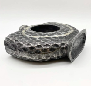 Vase à fleurs moderne en aluminium martelé, design embossé, pour accessoires de décoration de mariage, qualité supérieure, vase à fleurs en métal - Product Image 5