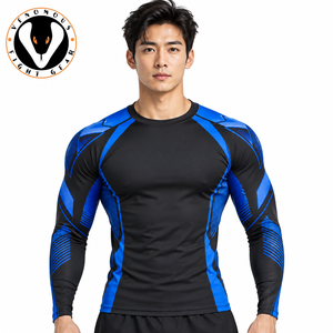 Rashguard pour homme respirant, séchage rapide, antibactérien, tissu extensible léger, coupe athlétique confortable, construction flexible - Product Image 1