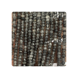 Cuentas de Piedras Preciosas de Cuarzo Rutilado Negro Natural de 5 mm, Facetadas, Redondas, Cuentas de Cuarzo Rutilado Negro - Product Image 5