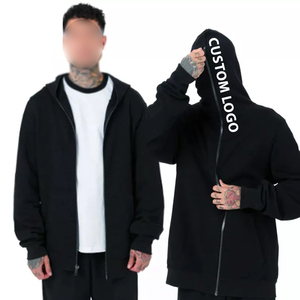 2025 Últimas prendas de vestir exteriores Venta caliente Hombres Street Wear Sudaderas con capucha con cremallera, Color negro Cómodo Sudaderas con cremallera completa - Product Image 4
