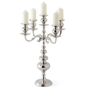 Vente en gros de grands bougeoirs à longue tige à 5 bras en cristal candélabres faits à la main à vendre pour la décoration de pièce maîtresse de mariage - Product Image 4