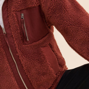 Veste en sherpa pour femme tendance et de haute qualité, confortable et tendance, tissu respirant, prix bas, vestes légères 2026 - Product Image 6