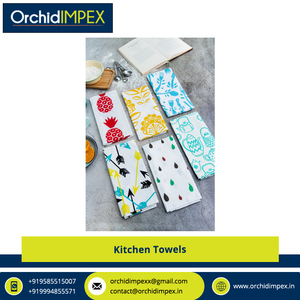 Taille et couleur personnalisées Serviette de cuisine imprimée 100% coton exportant une large gamme de torchons éponge teints en vente - Product Image 6