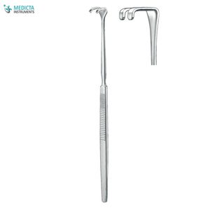 Écarteur de plaies Blunt 2 dents 14x8mm 16cm-Écarteurs chirurgicaux généraux - Product Image 3