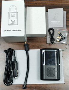 Gonfleur de pneus portable intelligent avec écran LCD numérique, <span class=keywords><strong>compresseur</strong></span> d'air sans fil 150 PSI pour pneus de voiture et de vélo - Product Image 6