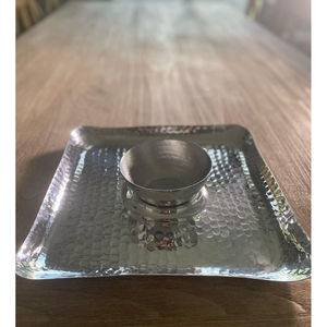 Lot de 2 plateaux de service pour la maison en acier inoxydable avec manche de vadrouille pour les fournitures de restaurant d'hôtel Ramadan - Product Image 5