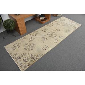 Clásico Beige marrón 2,8X7,9 pies hecho a mano de piel de lana alfombra turca Rectangular Patchwork diseño para sala de estar dormitorio 4m látex - Product Image 2