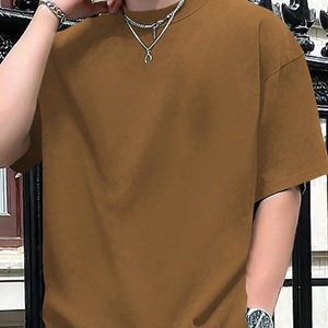 เสื้อยืดโอเวอร์ไซส์แฟชั่นฤดูร้อนสำหรับผู้ชายผ้าฝ้ายพิมพ์ลายปักโลโก้และป้ายแบบกำหนดเอง - Product Image 3