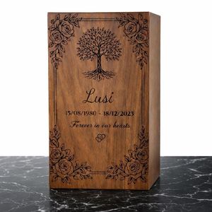 Urne funéraire en bois massif de luxe |   OEM/ODM |   Fournisseur en gros - Product Image 1