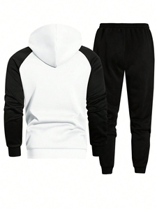 ชุดวอร์มผ้าโพลีเอสเตอร์2025มีฮู้ดสำหรับผู้ชายชุดวอร์มสองชิ้นผ้าโพลีเอสเตอร์100% ระบายอากาศลำลองสำหรับฤดูหนาว - Product Image 3