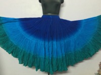 Falda Gypsy Teñida de 25 Yardas, 95% Algodón, 5% Elastano, Marca Premium, Nueva, Larga, Acampanada, Transpirable, para Ballet, Danza Latina, IMPACT, para Mujer