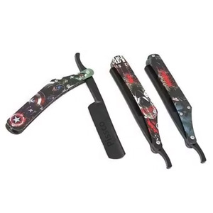 Couteau de rasage droit, rasoir manuel pliant en acier pour barbier, outils d'épilation - Product Image 1