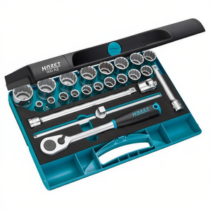 Juego de Llaves de Trinquete y Vasos Hazet de 12 Puntas Cuadradas de 1/2'' con Perfil de Tracción y Moleteado, Juego de 23 Piezas - Product Image 2