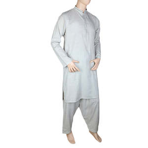 Men's Slim Fit Kurta Shalwar - Fancy - Grey - Product Image 1