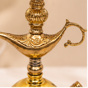 Cachimba de Lujo Farida Aladdin Magic Lamp de Latón Lacado con Bandeja de Doble Cara y Florero en Forma de Cúpula - Product Image 3