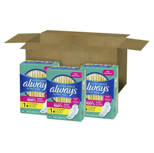 Nuevas toallas ultrafinas de tela no tejida con protección contra fugas y alas, tamaño 1 Regular, paquete de 46 unidades para clientes mayoristas - Product Image 1