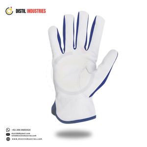 Gants de travail robustes en cuir grainé de vachette, respirants, imperméables, anti-coupure, doux et confortables, protection des mains et des bras - Product Image 6