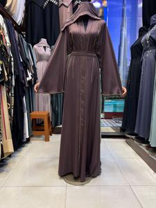 2025 Dubai hermoso caftán de diseño marroquí negro ropa musulmana tradicional con trabajo manual Abaya Kaftan - Product Image 3