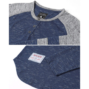 Venta al por mayor Slim Fit Quarter Sleeve Crew Neck Raglan Camisetas para hombres Transpirable Poliéster/Algodón Alta calidad DDP Envío - Product Image 3