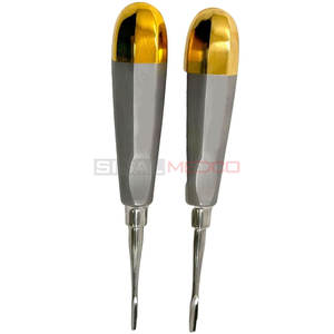 Ensemble de 2 élévateurs à dents supérieurs et inférieurs Proximateur dentaire élévateur droit 3mm et 4mm Instruments médicaux dentaires en acier inoxydable - Product Image 3