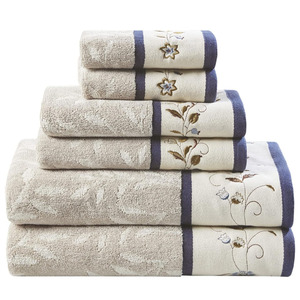 Serviette de bain jacquard 100% coton épaissie personnalisée pour hommes et femmes, séchage rapide - Product Image 1