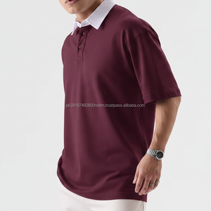 เสื้อยืดผู้ชายทรงหลวมสบายๆ ออกแบบเองได้ คอเสื้อตัดกัน ระบายอากาศ แห้งเร็ว มีกระเป๋าเสื้อ แขนสั้น เสื้อฤดูร้อน ขายส่ง - Product Image 4