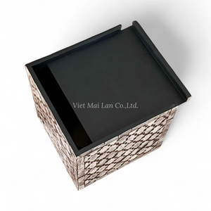 Caja de pañuelos clásica hecha a mano con incrustaciones de nácar, cubierta decorativa de concha, Vietnam - Product Image 4